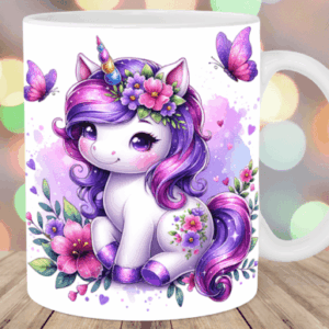 purple unicorn mug