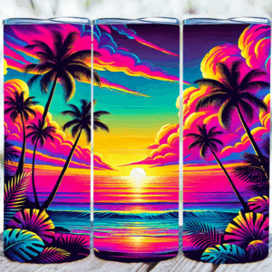 tropical sunset tumbler