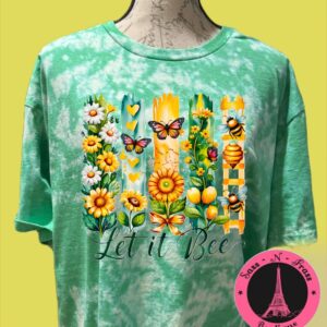 let it bee bleached t shirt