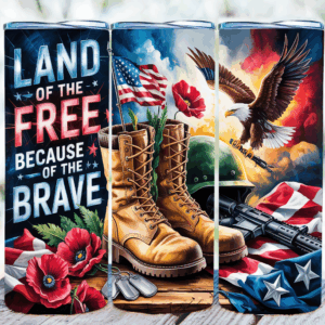 land of free tumbler