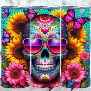 sugar skull cool tumbler