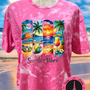 summer vibes panel t shirt