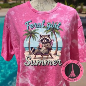 feral girl bleached t shirt