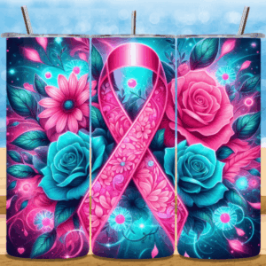 pink ribbon tumbler