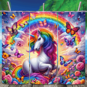 rainbow unicorn tumbler