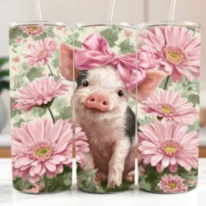 pink piggy tumbler