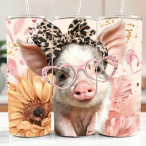 leopard pig tumbler