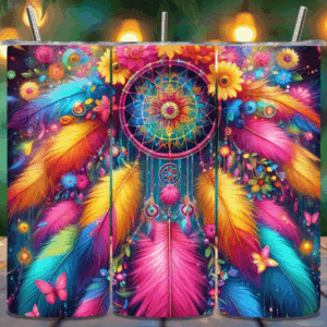 vibrant dreamcatcher tumbler
