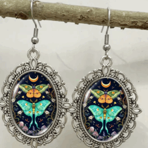 night moth earrings
