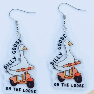 silly goose on loose earrings