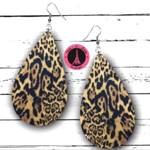 sassy leopard earrings