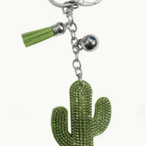 cactus bling keychain