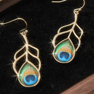 peacock earrings