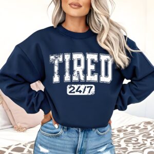tired 24/7 navy sweatshirt