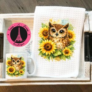 owl sunflowers