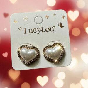 pearl heart earrings
