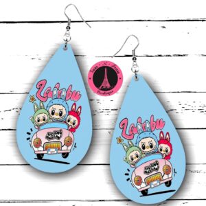 labubu blue earrings