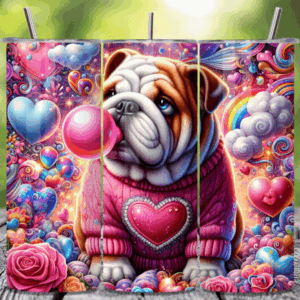 bubblegum bulldog tumbler