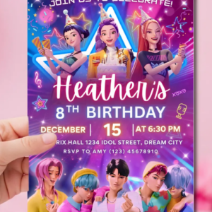 Customized Digital Kpop invites