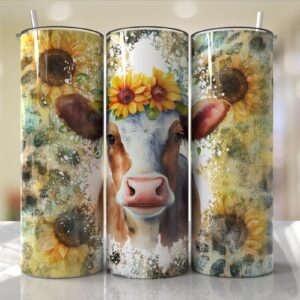 moo flowers tumbler