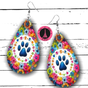 paw print earrings