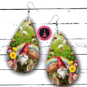 spring gnome earrings