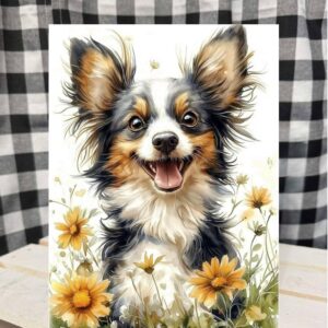 flower dog sign