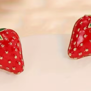 strawberry stud earrings