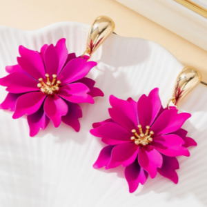 fancy flower earrings
