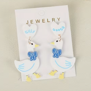 silly goose earrings