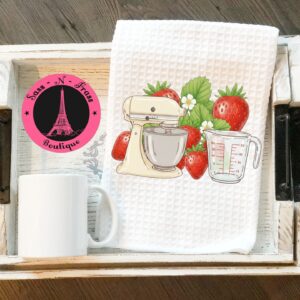 strawberry cooking towel