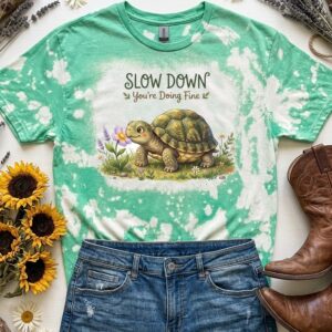 Slow down bleached t shirt