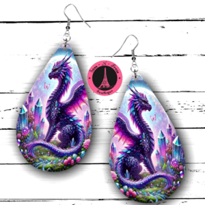 crystal dragon earrings