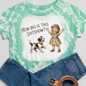 how big is this shitshow bleached t shirt