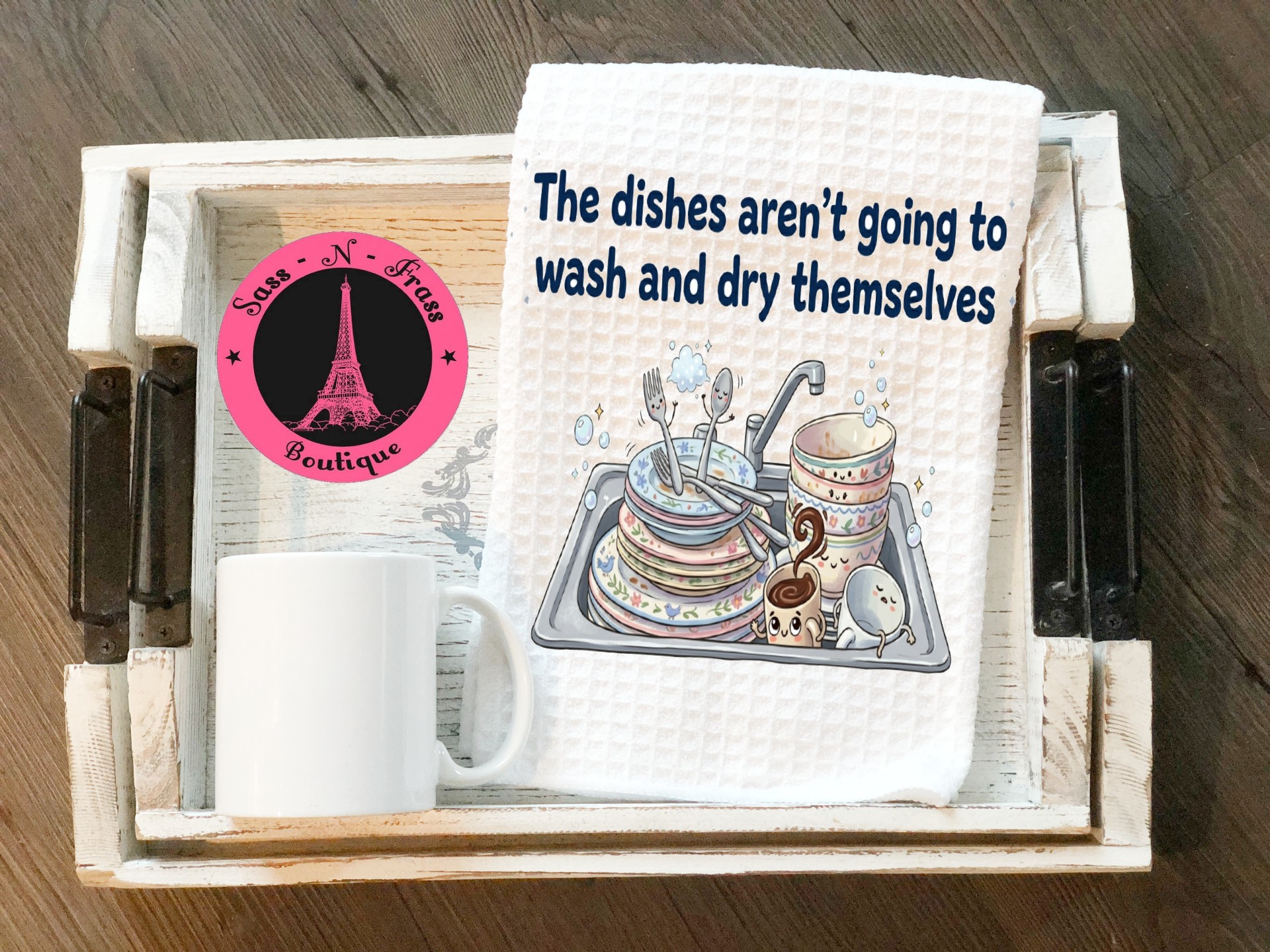 The dishes towel