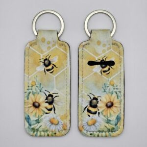 buzz lip balm keychain