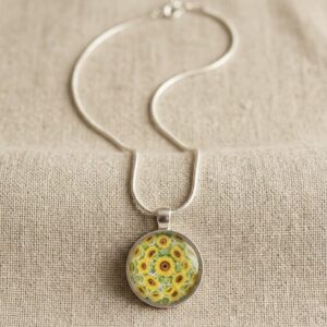 sunflower bouquet necklace