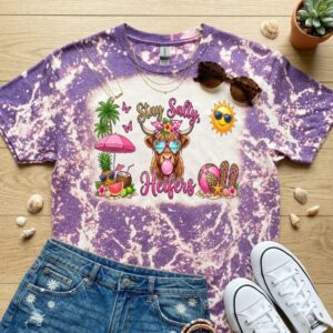 stay salty heifers bleached t shirt