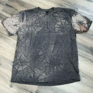 spider web bleached t shirt