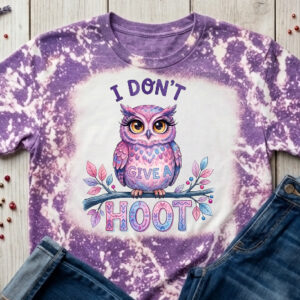I don't give a hoot bleached t shirt