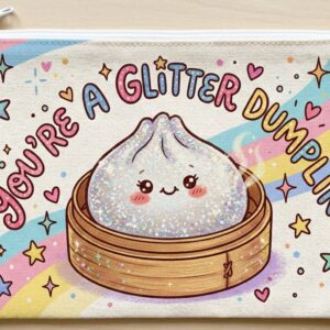 You're a glitter dumpling bag