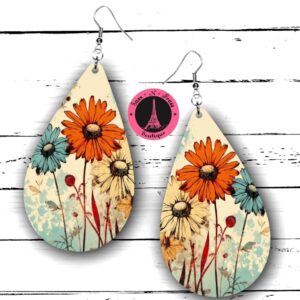 vintage floral earrings