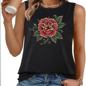 tatted rose tank top