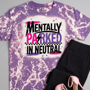 mentally parked bleached t shirt