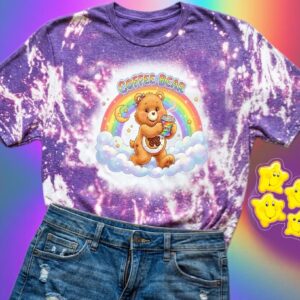 coffee carebear bleached t shirt