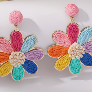 colorfull flower earrings