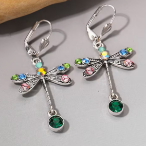 crystal dragonfly earrings
