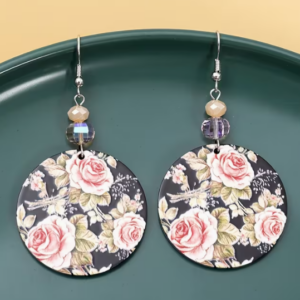 romantic rose earrings