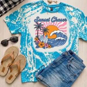 sunset chaser bleached t shirt