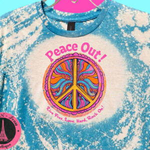 peace out bleached t shirt